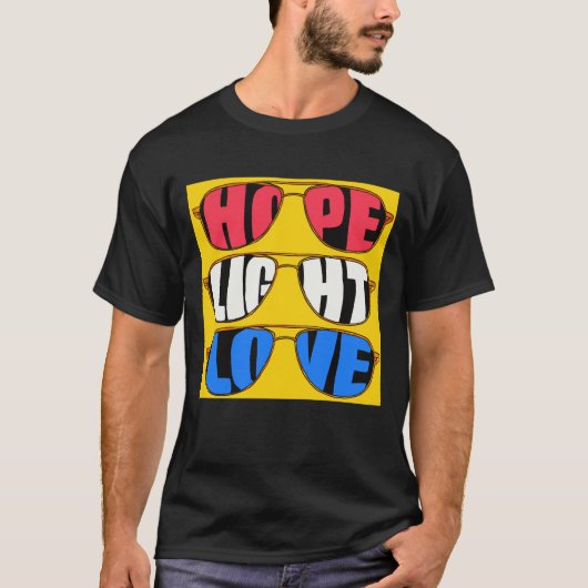 Hope Light Love Biden Mannen Tshirt (Voorkant)