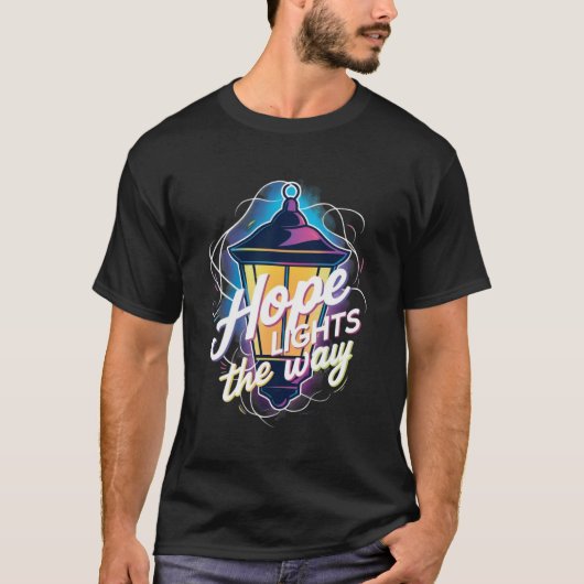 Hope Lights the Way - Inspirerend Design T-Shirt (Voorkant)