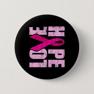 HOPE LOVE Bewustzijn over borstkanker Wereldkanker Ronde Button 5,7 Cm