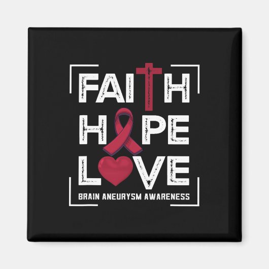 Hope Love Brain Aneurysm Awareness 1 Magneet (Voorkant)