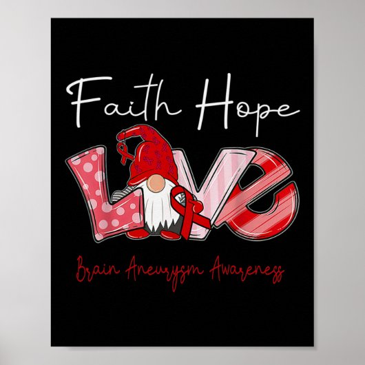 Hope Love Brain Aneurysm Awareness 2 Poster (Voorkant)