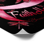 Hope Love Brain Aneurysma Awareness Dragonfly Poster (Hoek)