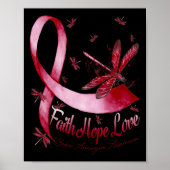 Hope Love Brain Aneurysma Awareness Dragonfly Poster (Voorkant)