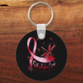 Hope Love Brain Aneurysma Awareness Dragonfly Sleutelhanger (Voorkant)
