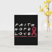 Hope Love Brain Aneurysma Awareness Kaart (Gele Bloem)
