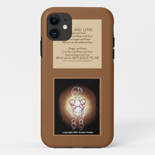Hope & Love Bubble People phone case (Achterkant)