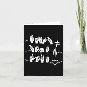 Hope Love - Christelijke Religie Hartslag Kruis He Kaart
