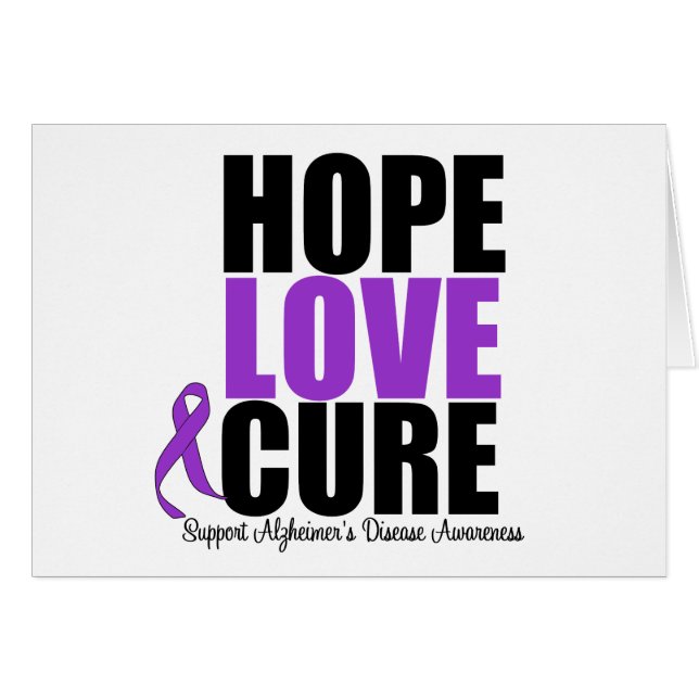 Hope Love Cure Alzheimer Disease (Voorkant Horizontaal)