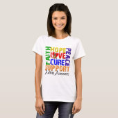Hope Love Cure Autisme Awareness T-shirt (Voorkant volledig)
