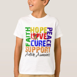 Hope Love Cure Autisme Awareness T-shirt