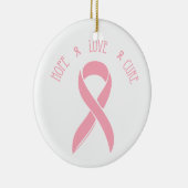 HOPE LOVE CURE - Breast Cancer Ornament (Rechts)