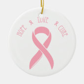 HOPE LOVE CURE - Breast Cancer Ornament (Voorkant)