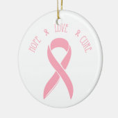 HOPE LOVE CURE - Breast Cancer Ornament (Links)