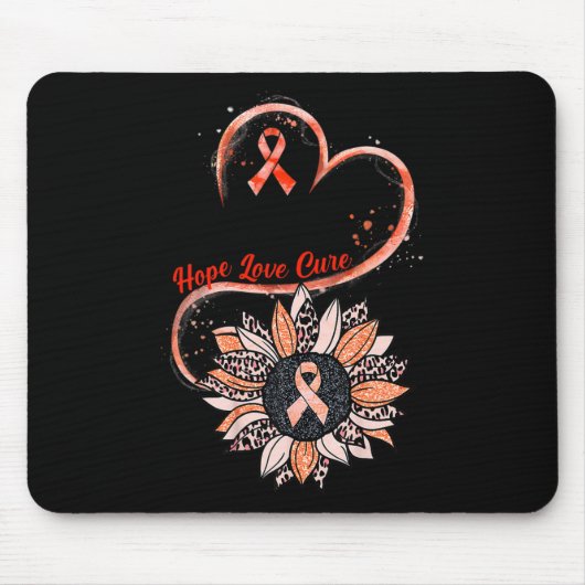Hope Love Cure Fighter Zonnebloem RSD CRPS Awarene Muismat (Voorkant)