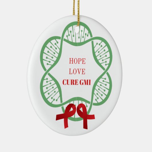 Hope, Love, Cure GM1 Krans Ornament (Rechts)