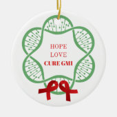 Hope, Love, Cure GM1 Krans Ornament (Voorkant)