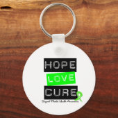Hope Love Cure - Mental Health Awareness Sleutelhanger (Voorkant)