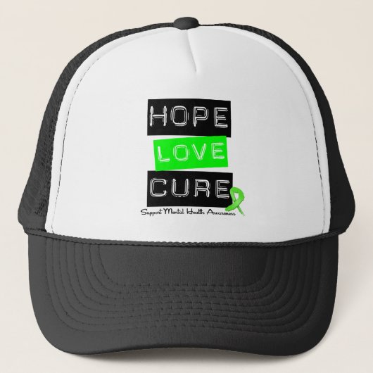 Hope Love Cure - Mental Health Awareness Trucker Pet (Voorkant)