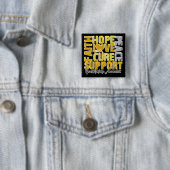 Hope Love Cure Neuroblastoma Awareness Vierkante Button 5,1 Cm (In situ)