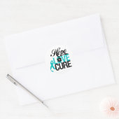 Hope Love Cure OVARIAN CANCER Gifts Ronde Sticker (Envelop)