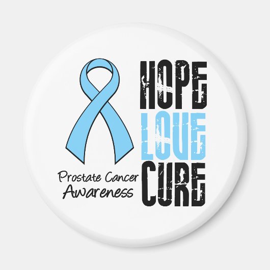 Hope Love Cure Prostate Cancer Magneet (Voorkant)
