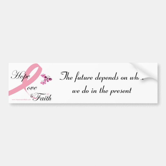 Hope Love & Faith Bumpersticker (Voorkant)