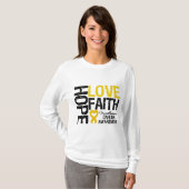 Hope Love Faith Neuroblastoma T-shirt (Voorkant volledig)