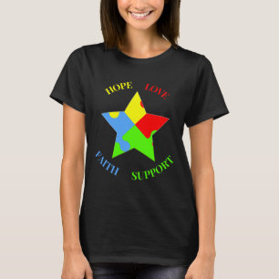 Hope Love Faith Support Autisme Awareness T-shirt