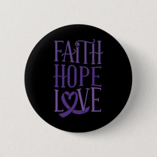 Hope Love - Fibromyalgie Bewustzijn Ondersteuning Ronde Button 5,7 Cm