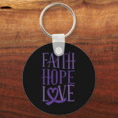 Hope Love - Fibromyalgie Bewustzijn Ondersteuning Sleutelhanger (Voorkant)