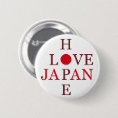HOPE LOVE JAPAN RONDE BUTTON 5,7 CM (Voorkant /achterkant)