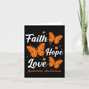 Hope Love Leukemia Awareness Butterfly Kaart