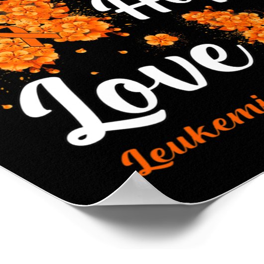 Hope Love Leukemia Awareness Butterfly Poster (Hoek)