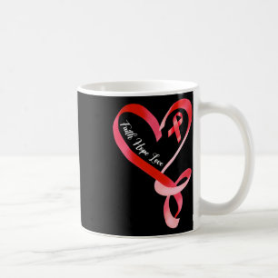 Hope Love Red Ribbon Heart Disease Awareness 1 Koffiemok