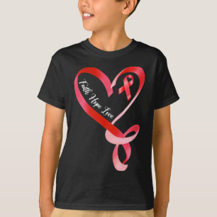 Hope Love Red Ribbon Heart Disease Awareness 1 T-shirt