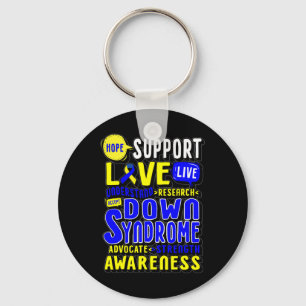 Hope Love World Down Syndrome Day Vrouwen Kinder Sleutelhanger