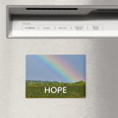 HOPE magnet with image of a rainbow over a field (Insitu (Vaatwasser))