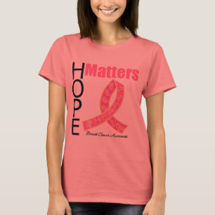 Hope Matters Breast Cancer Gemstone Ribbon T-shirt