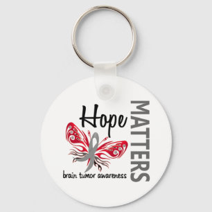 Hope Matters Butterfly Brain Tumor Sleutelhanger