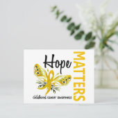 Hope Matters Butterfly Childhood Cancer Briefkaart (Staand voorkant)
