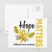 Hope Matters Butterfly Childhood Cancer Briefkaart (Voorkant / Achterkant)