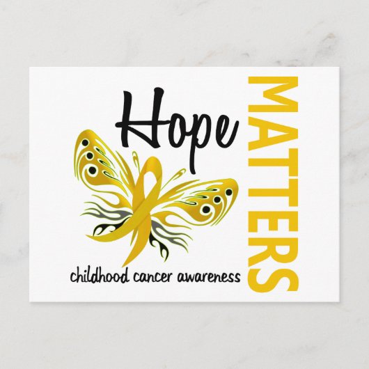 Hope Matters Butterfly Childhood Cancer Briefkaart (Voorkant)