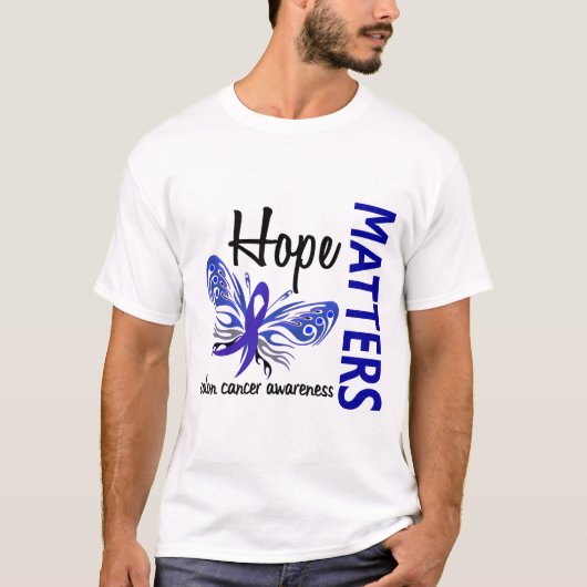 Hope Matters Butterfly Colon Cancer T-shirt (Voorkant)