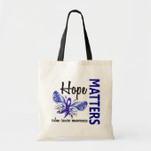 Hope Matters Butterfly Colon Cancer Tote Bag (Voorkant)