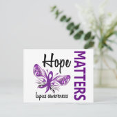 Hope Matters Butterfly Lupus Briefkaart (Staand voorkant)