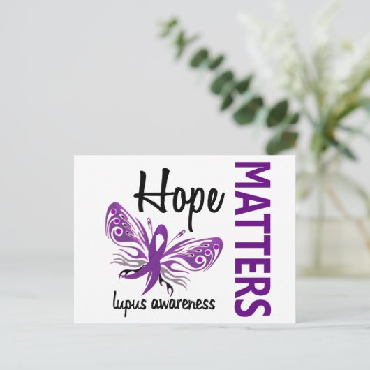 Hope Matters Butterfly Lupus Briefkaart (Staand voorkant)