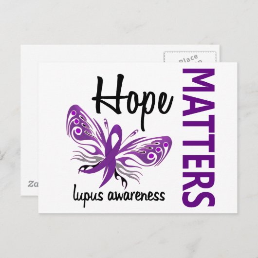 Hope Matters Butterfly Lupus Briefkaart (Voorkant / Achterkant)