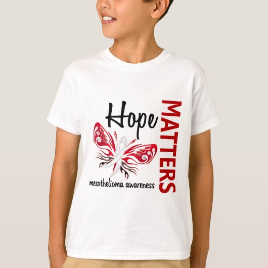 Hope Matters Butterfly Mesothelioma T-shirt (Voorkant)