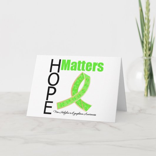 Hope Matters Non-Hodgkins lymfoom (juwelen lint) Kaart (Voorkant)