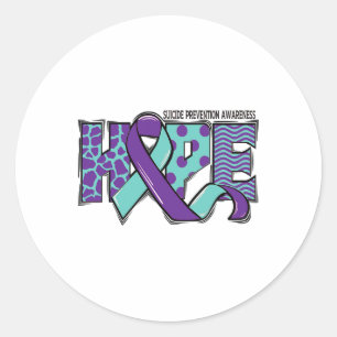 Hope Mental Health Message Ronde Sticker